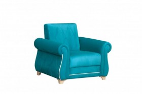 Кресло для отдыха "Порто" (велюр киви бирюза / микровельвет крем) в Канске - kansk.katalogmebeli.com | фото 1