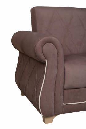 Кресло для отдыха "Порто" (велюр текстура лиловый / микровельвет крем)/осн. в Канске - kansk.katalogmebeli.com | фото 6