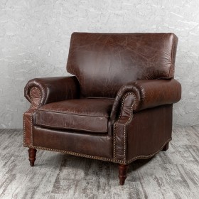 Кресло кожаное Лофт Аристократ (ширина 1100 мм) в Канске - kansk.katalogmebeli.com | фото