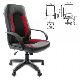 Кресло офисное BRABIX Strike EX-525 (черно-красный) в Канске - kansk.katalogmebeli.com | фото