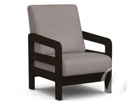 Кресло отдыха Вега-34 (венге лак/UNO ROSY-GREY) в Канске - kansk.katalogmebeli.com | фото