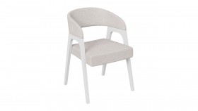 Кресло «Техас 1» (Белый матовый/Шенилл Estetica Vanille №220) в Канске - kansk.katalogmebeli.com | фото