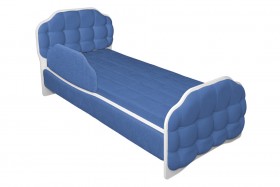 Кровать 170 Атлет 29 Синий (мягкий бортик) в Канске - kansk.katalogmebeli.com | фото