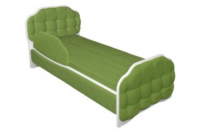 Кровать 190 Атлет Lux 76 Зелёный (мягкий бортик) в Канске - kansk.katalogmebeli.com | фото