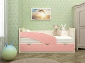 Кровать Бабочки 1,6м (Розовый металлик) в Канске - kansk.katalogmebeli.com | фото 1