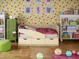 Кровать Бабочки 2,0м (Ваниль матовый) в Канске - kansk.katalogmebeli.com | фото