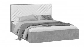 Кровать без ПМ «Хилтон» Тип 1 Ателье светлый/Белый в Канске - kansk.katalogmebeli.com | фото