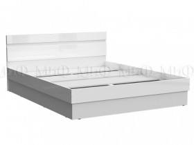 Кровать Челси 1600 (Белый/Белый глянец) в Канске - kansk.katalogmebeli.com | фото