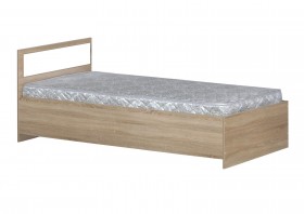 Кровать одинарная 900-2 без матраса (прямые спинки) Дуб Сонома в Канске - kansk.katalogmebeli.com | фото