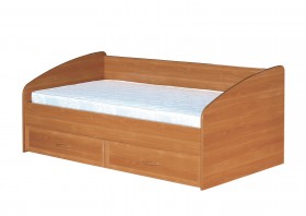 Кровать с ящиками с задней спинкой 900-1 без матраса Вишня Оксфорд в Канске - kansk.katalogmebeli.com | фото