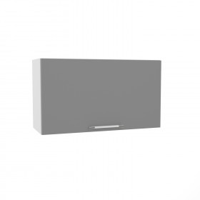 Квадро ВПГ 800 шкаф верхний горизонтальный высокий (Ваниль кожа/корпус Серый) в Канске - kansk.katalogmebeli.com | фото