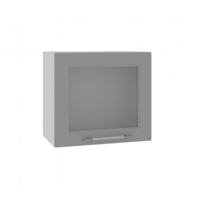 Квадро ВПГС 500 шкаф верхний горизонтальный со стеклом высокий (Железо/корпус Серый) в Канске - kansk.katalogmebeli.com | фото