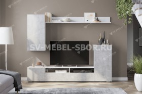 Мебель для гостиной МГС 4 (Белый/Цемент светлый) в Канске - kansk.katalogmebeli.com | фото 1