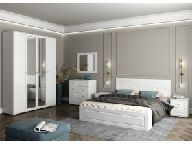 Модульная спальня Барселона (Белый/Белый глянец) в Канске - kansk.katalogmebeli.com | фото