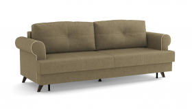 Оливер / диван - кровать 3-х местн. (еврокнижка) (велюр велутто коричневый 23 в Канске - kansk.katalogmebeli.com | фото