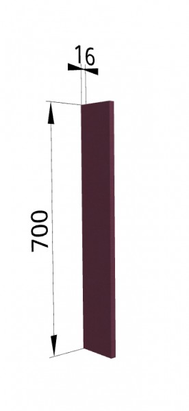 Панель торцевая ПТ 400 Квадро (для шкафа торцевого верхнего) Виноград в Канске - kansk.katalogmebeli.com | фото