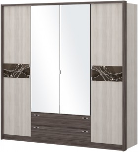 Шкаф четырехстворчатый с зеркалом Шк69.1 Николь в Канске - kansk.katalogmebeli.com | фото