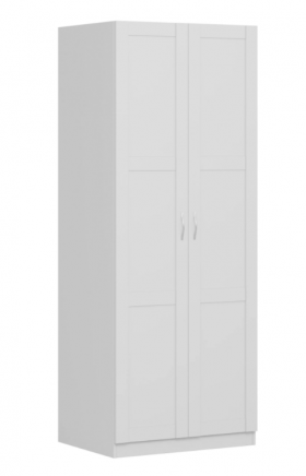 Шкаф двухдверный Пегас сборный белый в Канске - kansk.katalogmebeli.com | фото