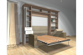 Шкаф-кровать с диваном Каролина в Канске - kansk.katalogmebeli.com | фото 3