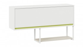 Шкаф навесной «Сканди» Дуб Гарден/Белый/Зеленый в Канске - kansk.katalogmebeli.com | фото