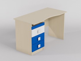 Стол (столешница с выемкой) Скай люкс (Синий/Белый/корпус Клен) в Канске - kansk.katalogmebeli.com | фото