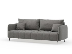 Валериан диван трёхместный прямой Стальной, ткань RICO FLEX 9292 в Канске - kansk.katalogmebeli.com | фото