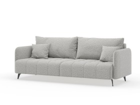 Валериан диван трёхместный прямой Светло-серый, ткань RICO FLEX 108 в Канске - kansk.katalogmebeli.com | фото